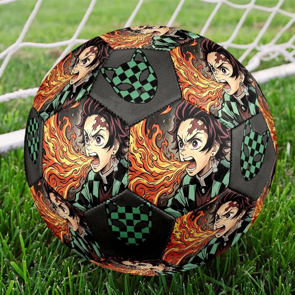 Balón de fútbol Demon Slayer Kimetsu no Yaiba, tamaño 5, fútbol al aire libre, moda, entrenamiento en equipo, opción de regalo HE21, 1 ud.
