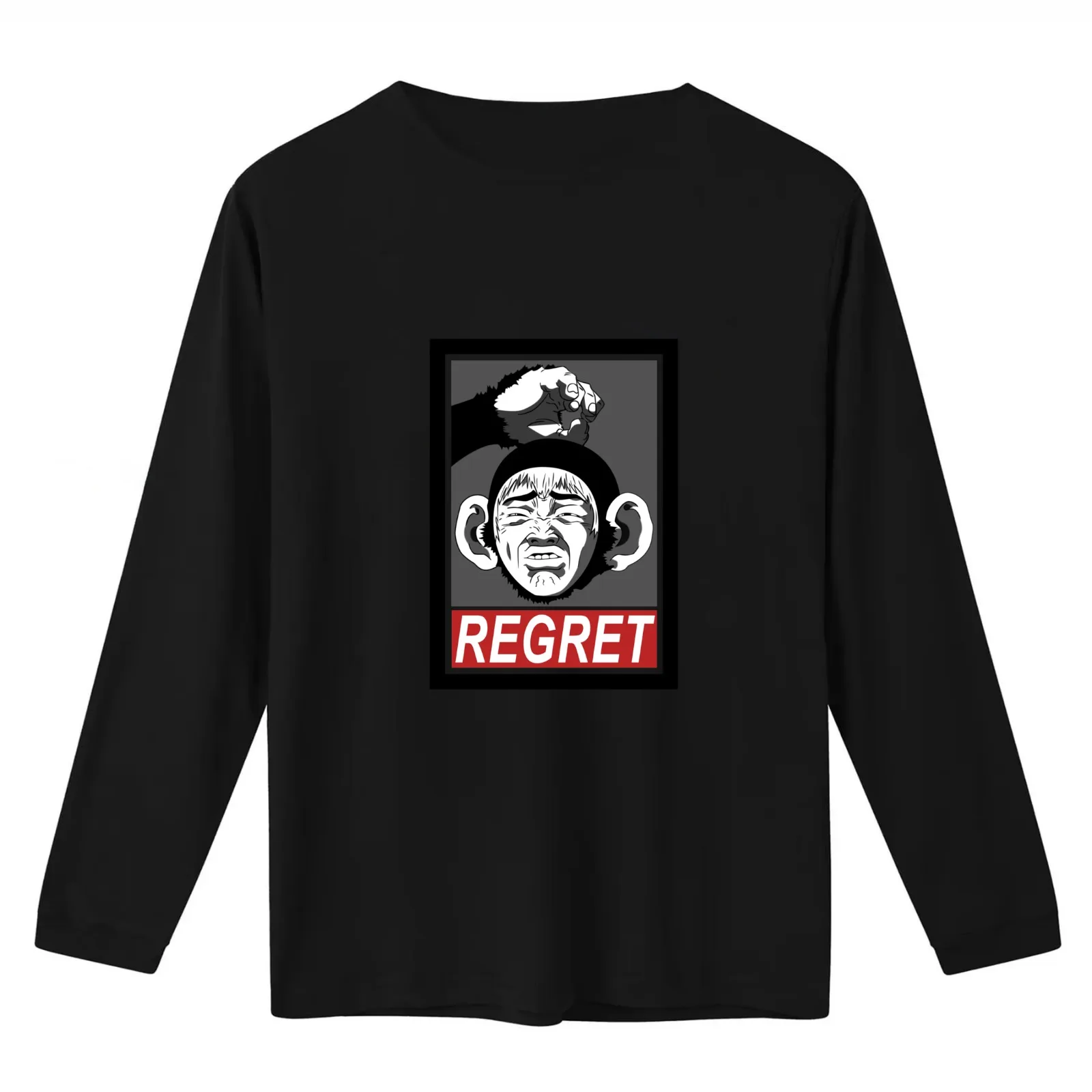 REGRET T-Shirt Summer Casual Cotton Tee Oversized Streetwear Tops Vintage Graphic Print Loose Fit Short Sleeve 100% Cotton