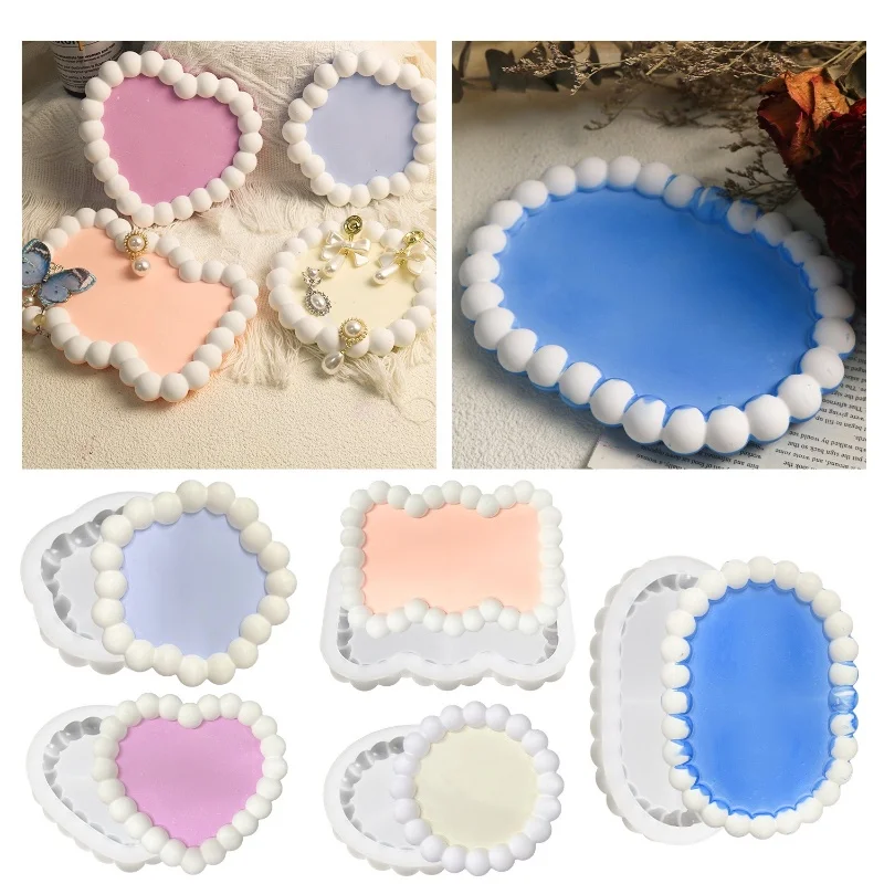 Stampo a goccia per sottobicchieri geometrici fai-da-te stampo in Silicone per sottobicchieri Anti-trabocco