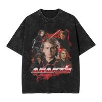 Oversized Washed T Shirt Anakins Skywalkers Cotton T Shirts Movie Popular Tshirt for Male Summer Y2K Fun Custom DIY Top Tees