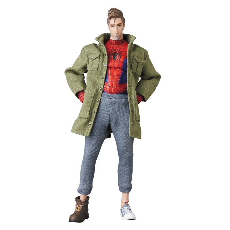 Medicom Toy Mafex 235 Spider-Man Peter B Parker Renewal Ver. Into The Spiderverse 16Cm Original Action Figure Model Toy Gift