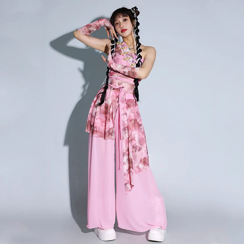 جديد Kpop مجموعة ملابس رقص الجاز النساء الوردي جوجو راقصة وتتسابق النمط الصيني دعوى المغني DJ مرحلة الأداء الملابس BL17074 #3