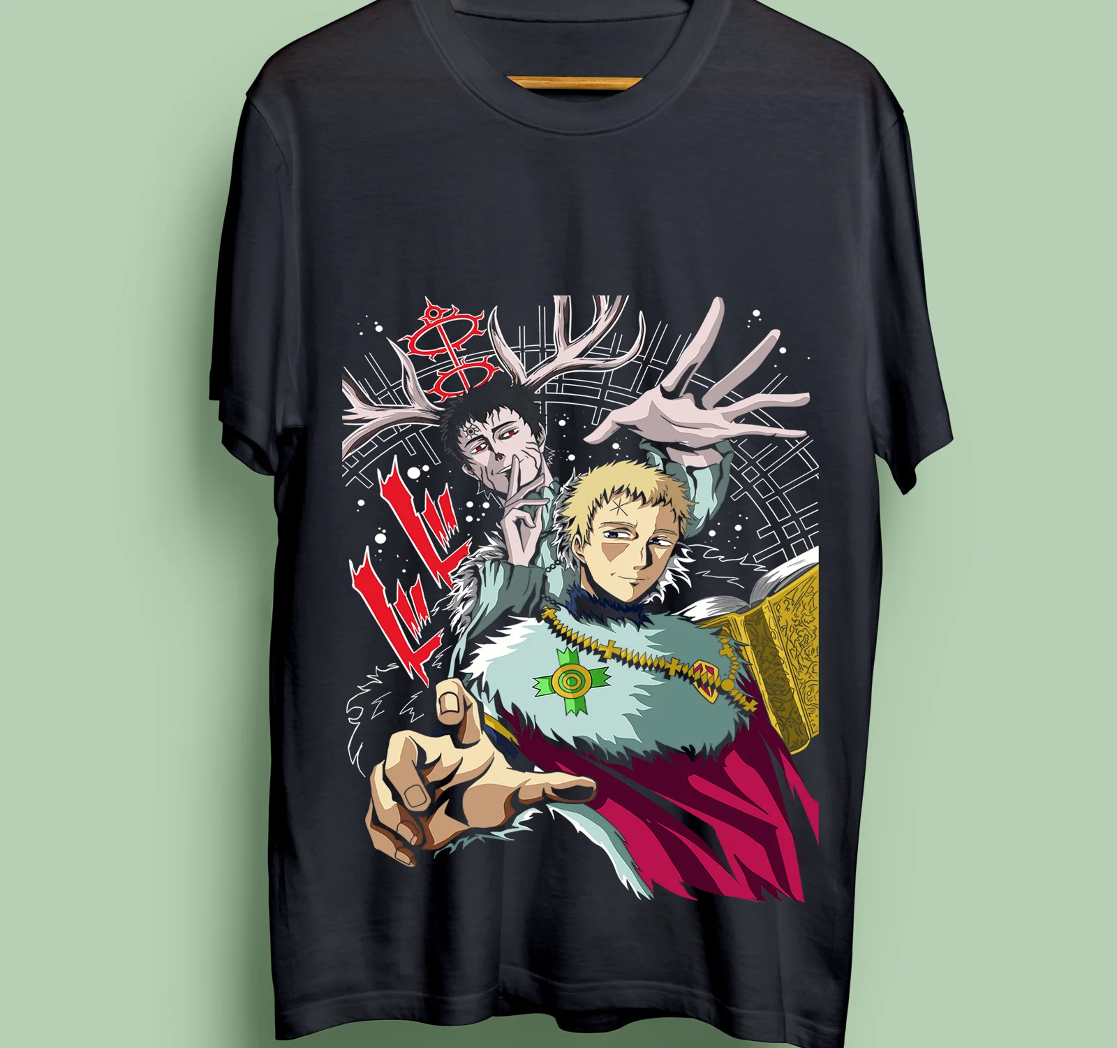 Asta Yuno T-shirt Black Clover Shirt Anime Manga Graphic Tee All Size