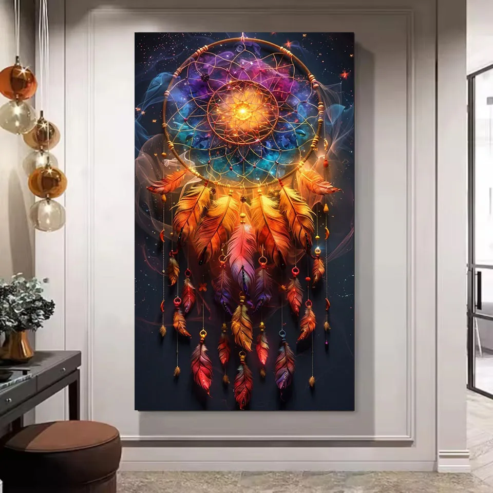 الماس اللوحة الفنية DIY الملونة حلم الماسك الماس التطريز كيت الذئب جولة حجر الراين عبر غرزة فسيفساء جدار الفن هدية #3