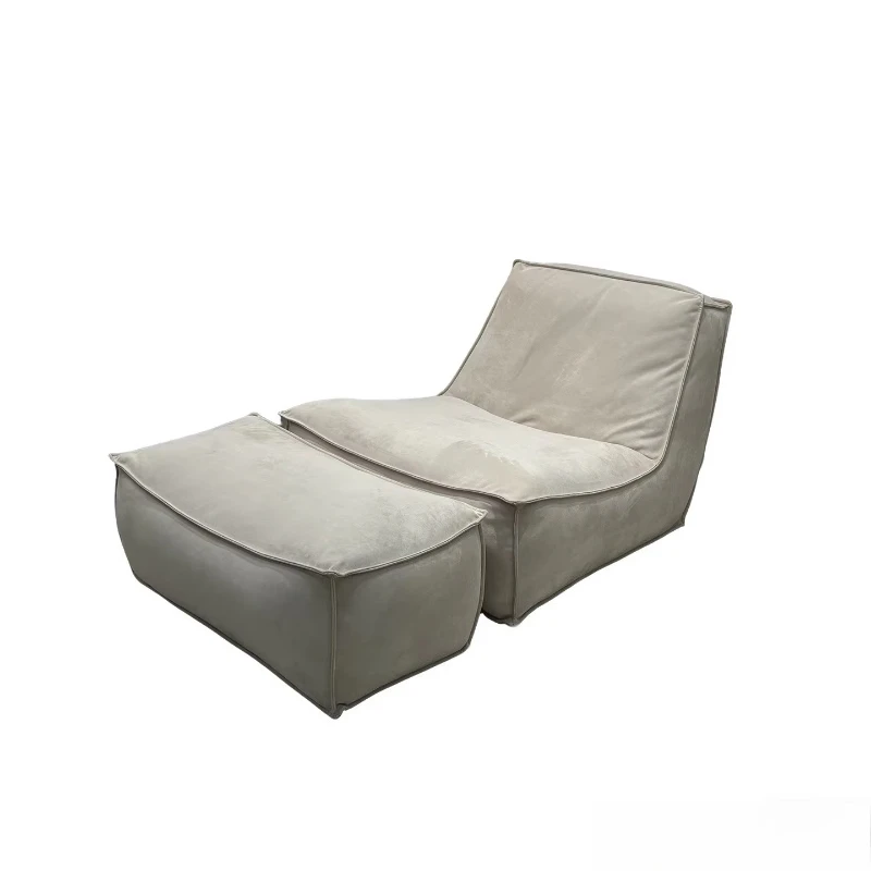 

Nordic single sofa modern design lazy suede recliner small apartment