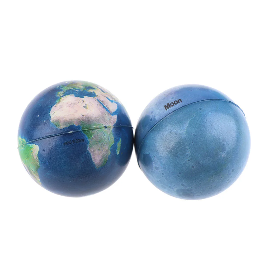 ของเล่น 6.3 ซม.ของเล่น Bouncy Ball พลังงานแสงอาทิตย์ระบบความเครียดบรรเทา Earth Globe Ball Moon Star Ball แปดดาวเคราะห์การพิมพ์ Star Ball