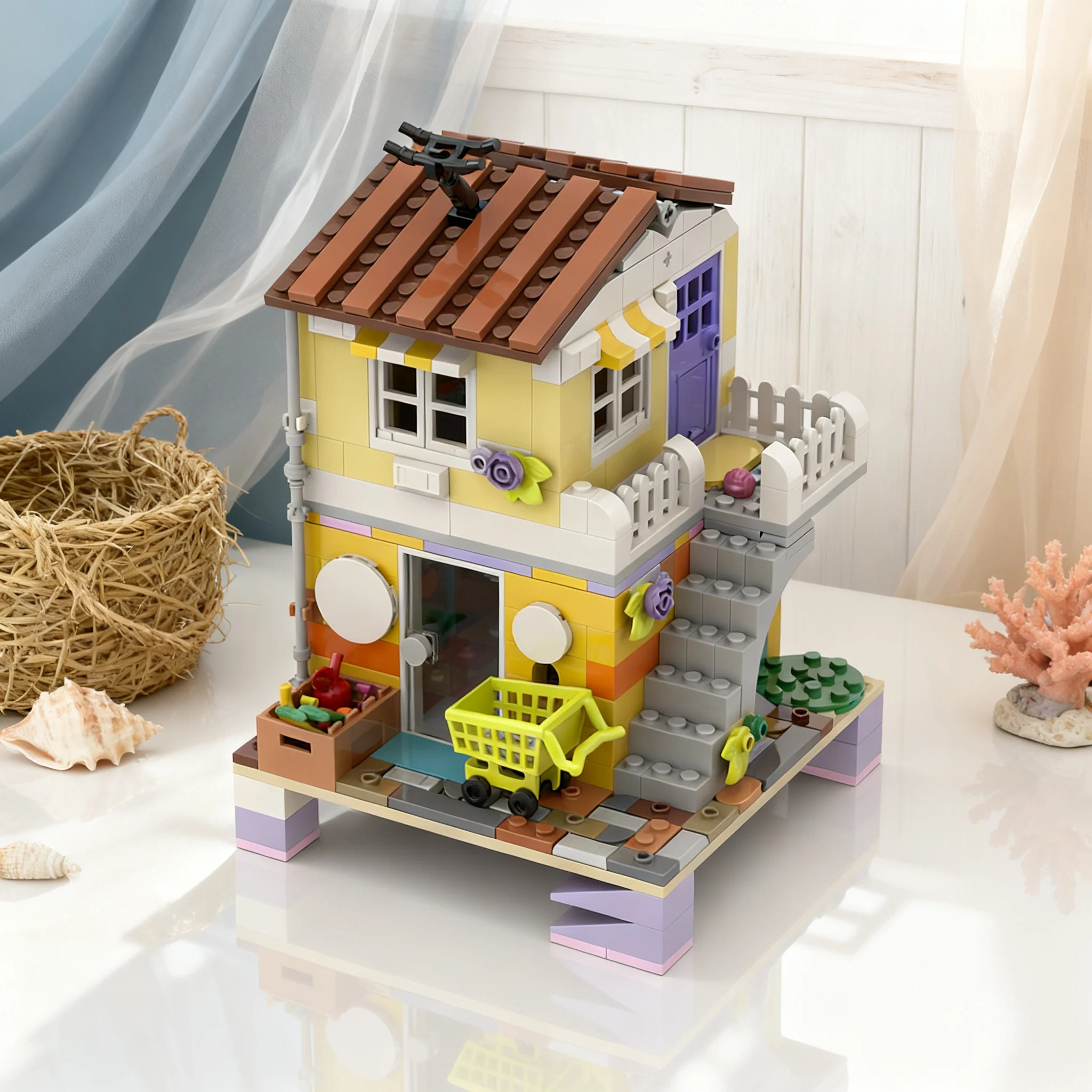 447pcs MOC Little Grocer - Riviera Extension Modular Buildings Model Building Blocks Christmas Gift Toy Architecture Idea Craft