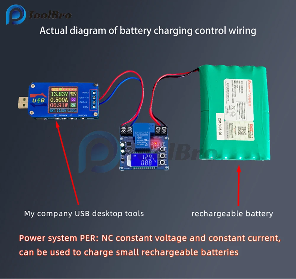 Battery Charge Discharge Controller Low Voltage Cut Off Switch Undervoltage Overvoltage Protection Voltage Percentage Display