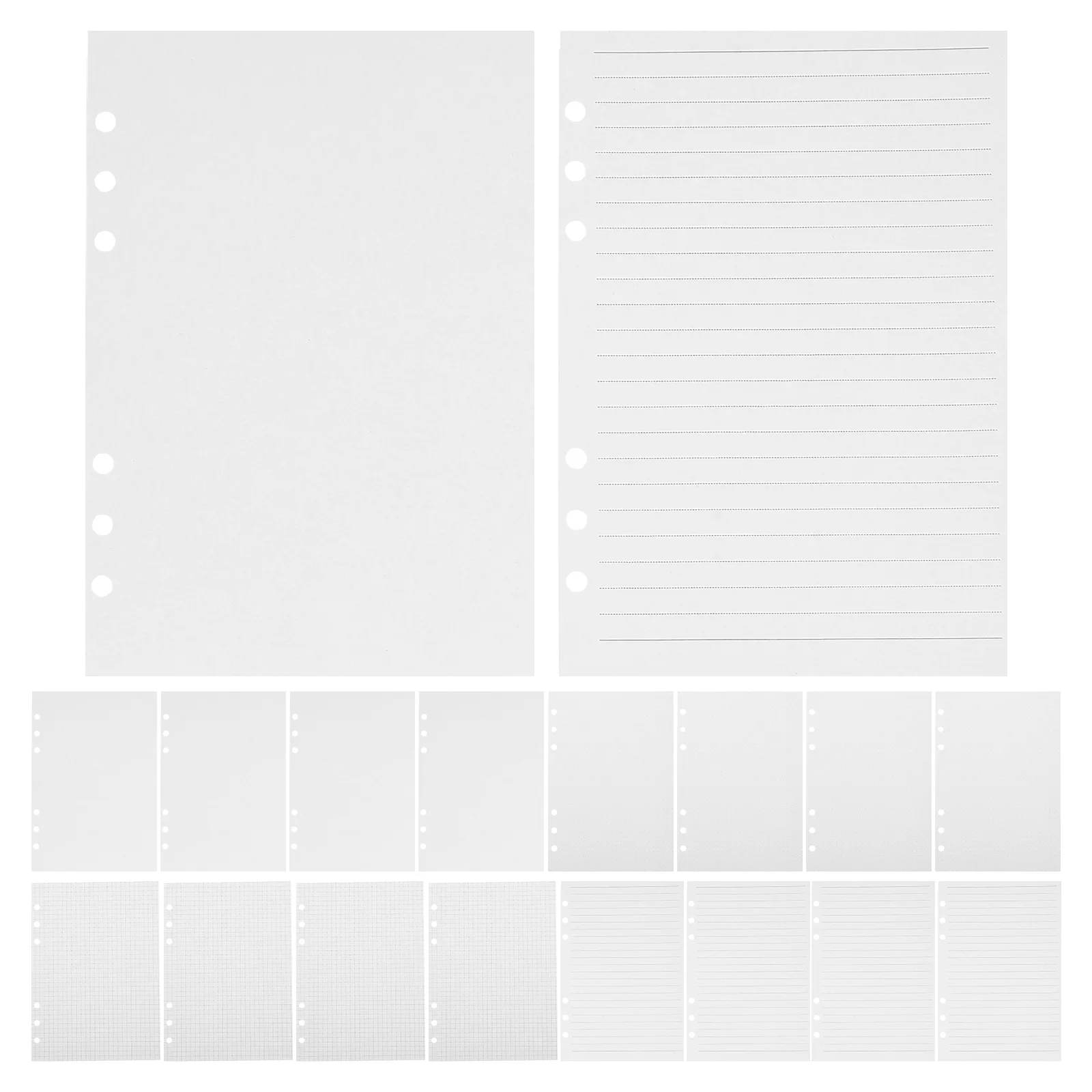 

180Pcs A5 Refill Paper 6 Hole Filler Inserts for Binder Planner White Pages Versatile Layouts Portable Stylish Design