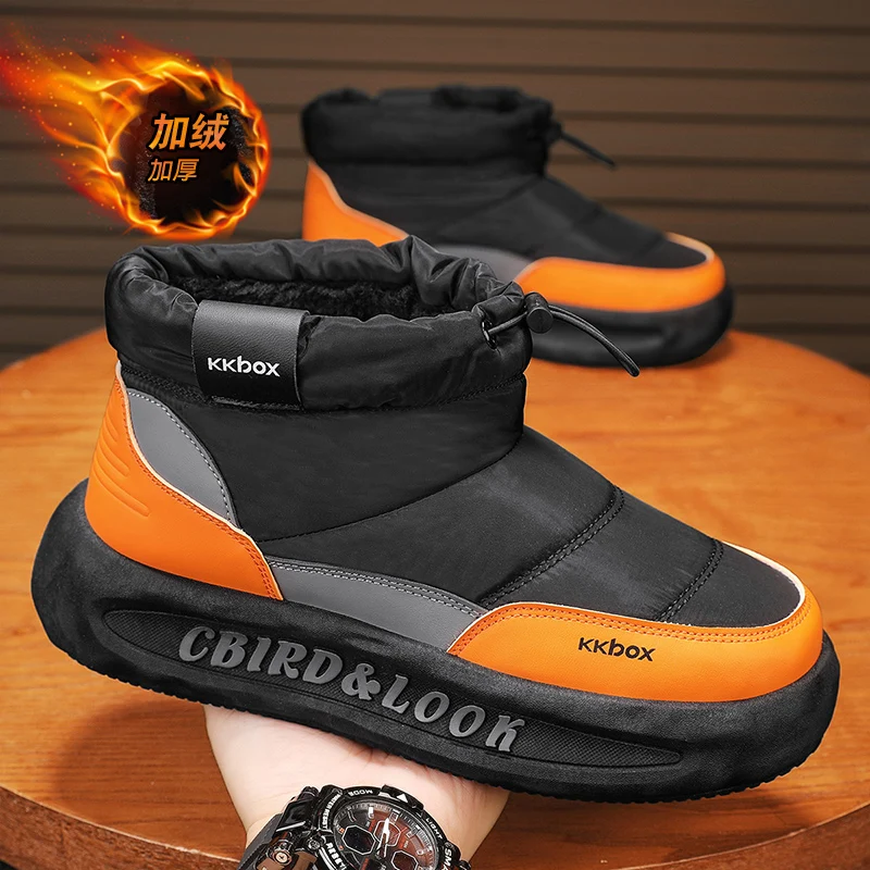 Winter Boots for Men Add Velvet Men's Sneakers Ankle Boots Soft and Comfortable Sports and Leisure Wear-resistant Non-Slip New