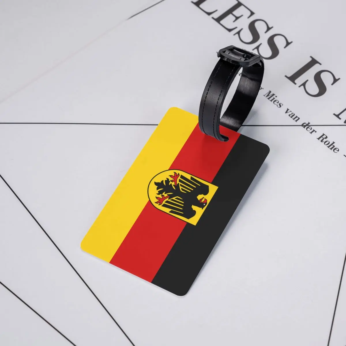 Etiqueta de equipaje con bandera de Alemania para maletas, Etiquetas de equipaje de moda alemana patrióticas, cubierta de privacidad, etiqueta de identificación