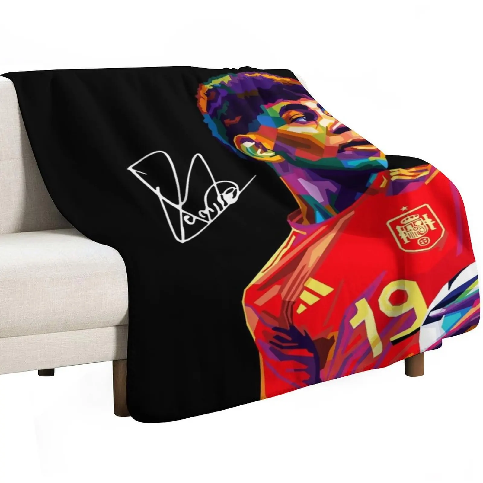 

Lamine Yamal Wpap Art Throw Blanket Soft Big Sleeping Bag Beach Blankets