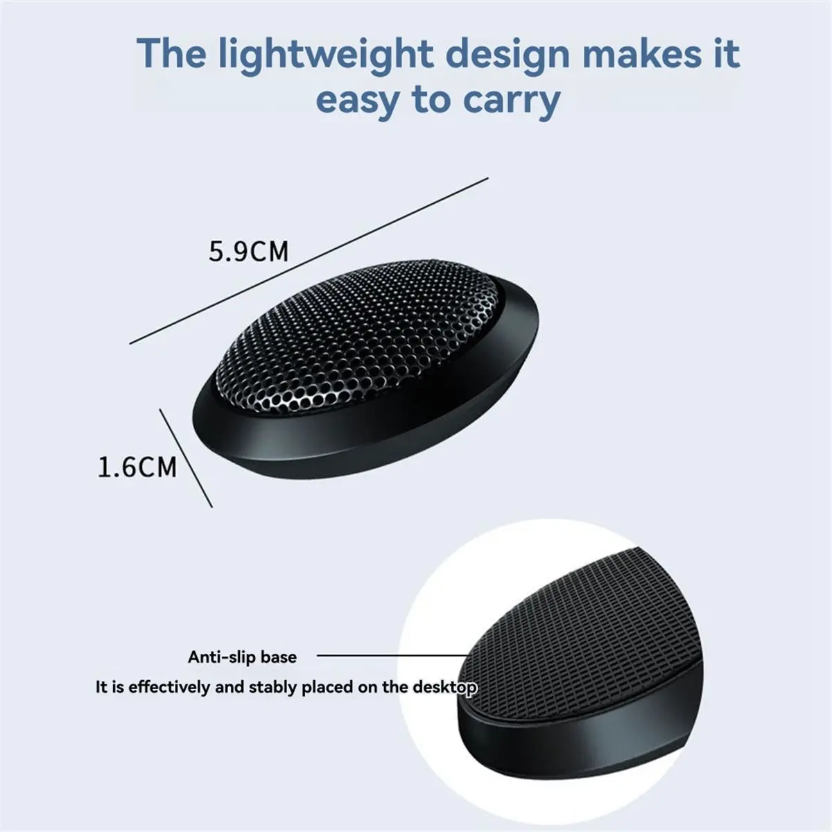 

USB-микрофон для конференций HowAA87 Plug&Play 360 ° Всенаправленный конденсаторный микрофон для настольного компьютера и ноутбука без кнопок