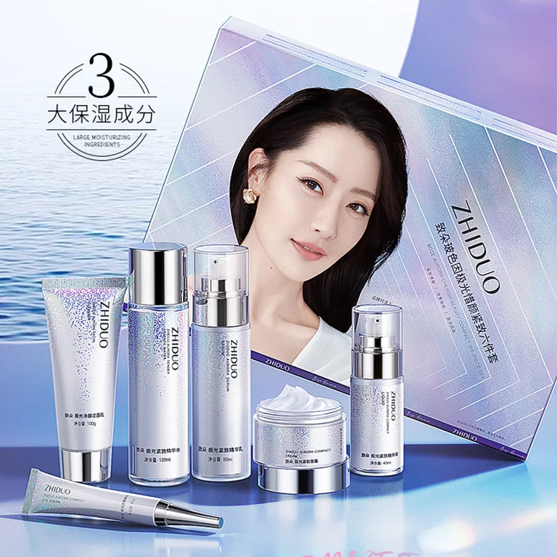 

6PCS Hyaluronic Acid Skin Care Set Bose Firming Anti-aging Anti-wrinkle Moisturizing Brighten Face Cream Serum SkinCare Products