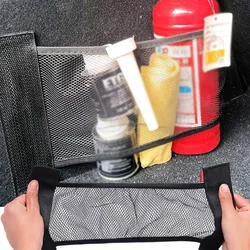 Car Elastic Mesh Fixed Straps Trunk Interior Organizer Seat Back Fixing Net Bag Extinguisher Car Goods Storage Fixing Strap