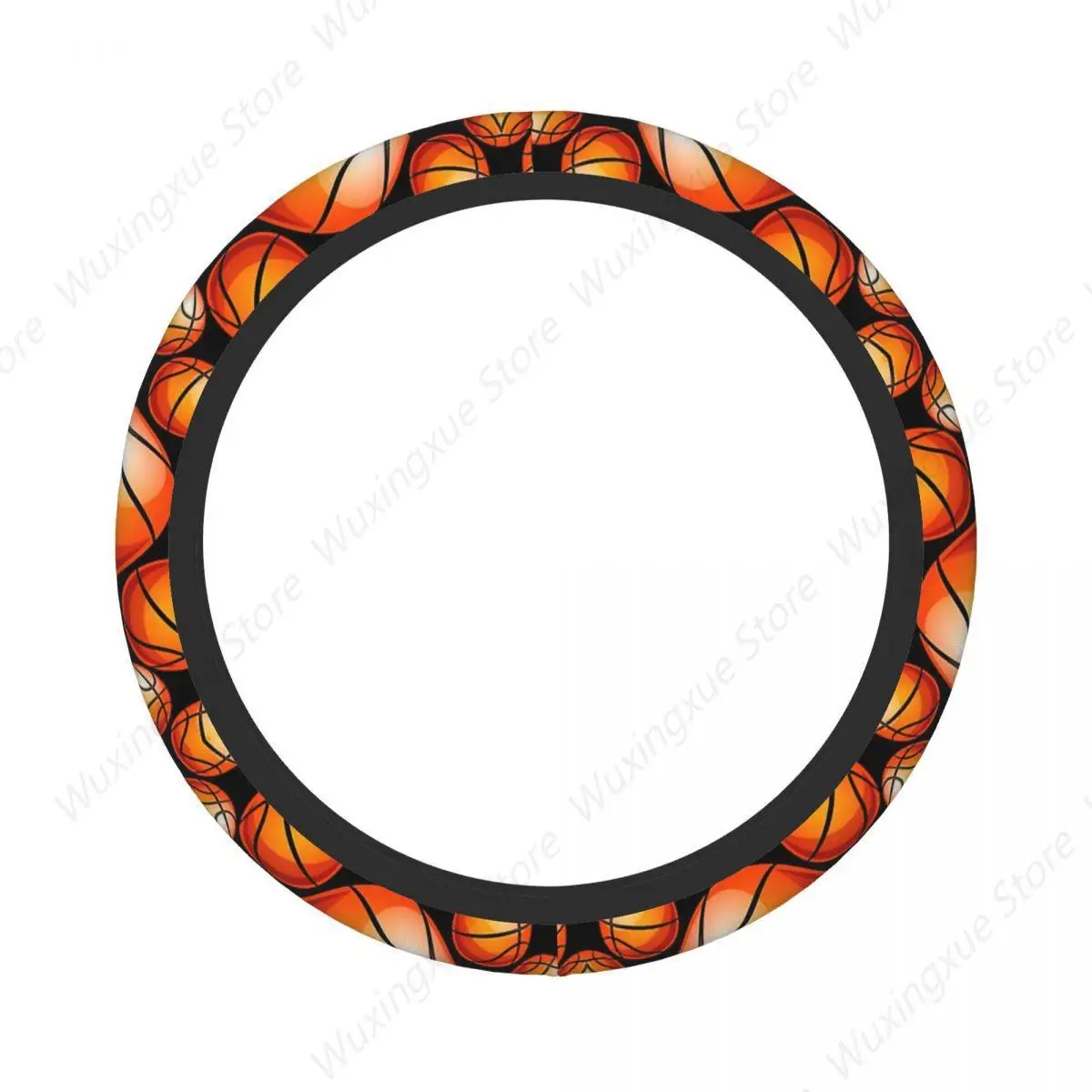 Basketball Pattern Car Steering Wheel Cover 38cm Universal Suitable Car-styling Car Accessories