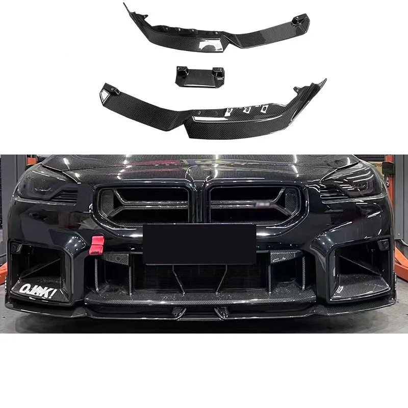 

For BMW M2 G87 Carbon Fiber Front Lip Evenson Three-Section Front Shovel Chin Front Bumper Body Kit