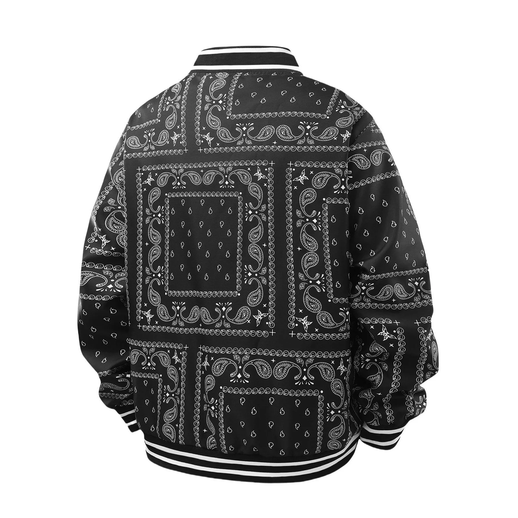 سترة بيسبول بيزلي مرقعة للرجال، سترات كاجوال بياقة واقفة للرجال، معاطف رياضية على الطراز الكوري #4