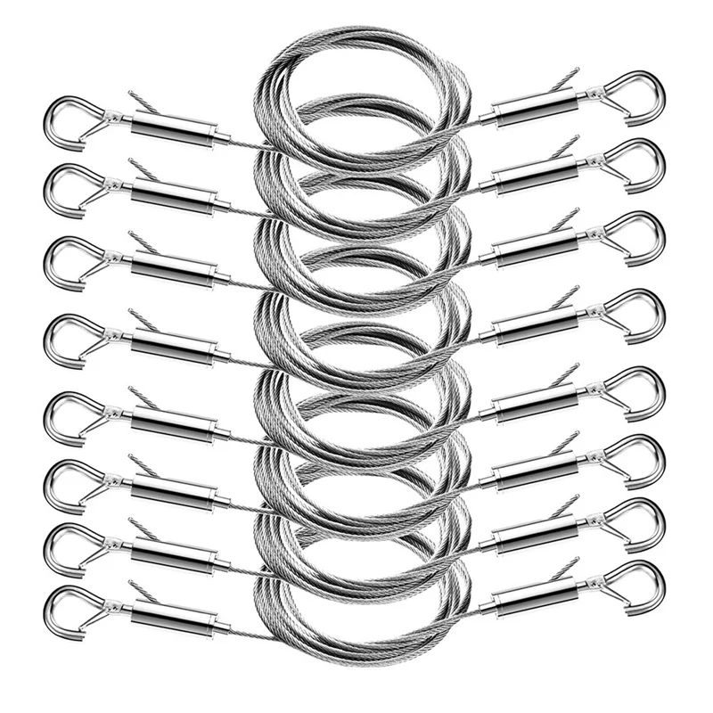 

A39I-8PCS Adjustable Picture Hanging Wire Kit,Frame & Mirror Hanging Wire Kit,6.6FT Heavy Duty Stainless Steel Wire