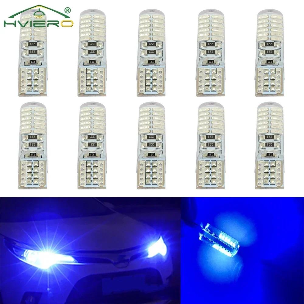 10X Led Bulb 24SMD Styling Auto LED 194 COB Reading Light Side Wedge License Plate Tail Signal Parking Lamp HeadLight Waterproof