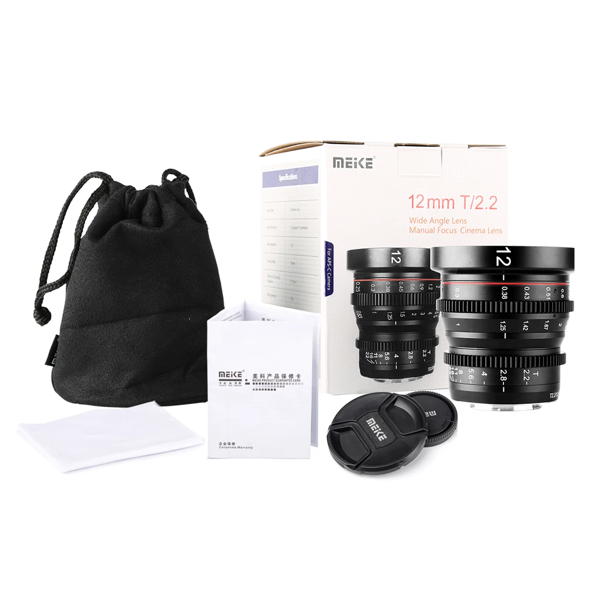 Meike 12 مللي متر T2.2 عدسة سينما ثابتة بزاوية واسعة لباناسونيك لوميكس M4/3 مايكرو أربعة ثريدز MFT جبل كاميرات BMPCC 4K Zcam E2 #6