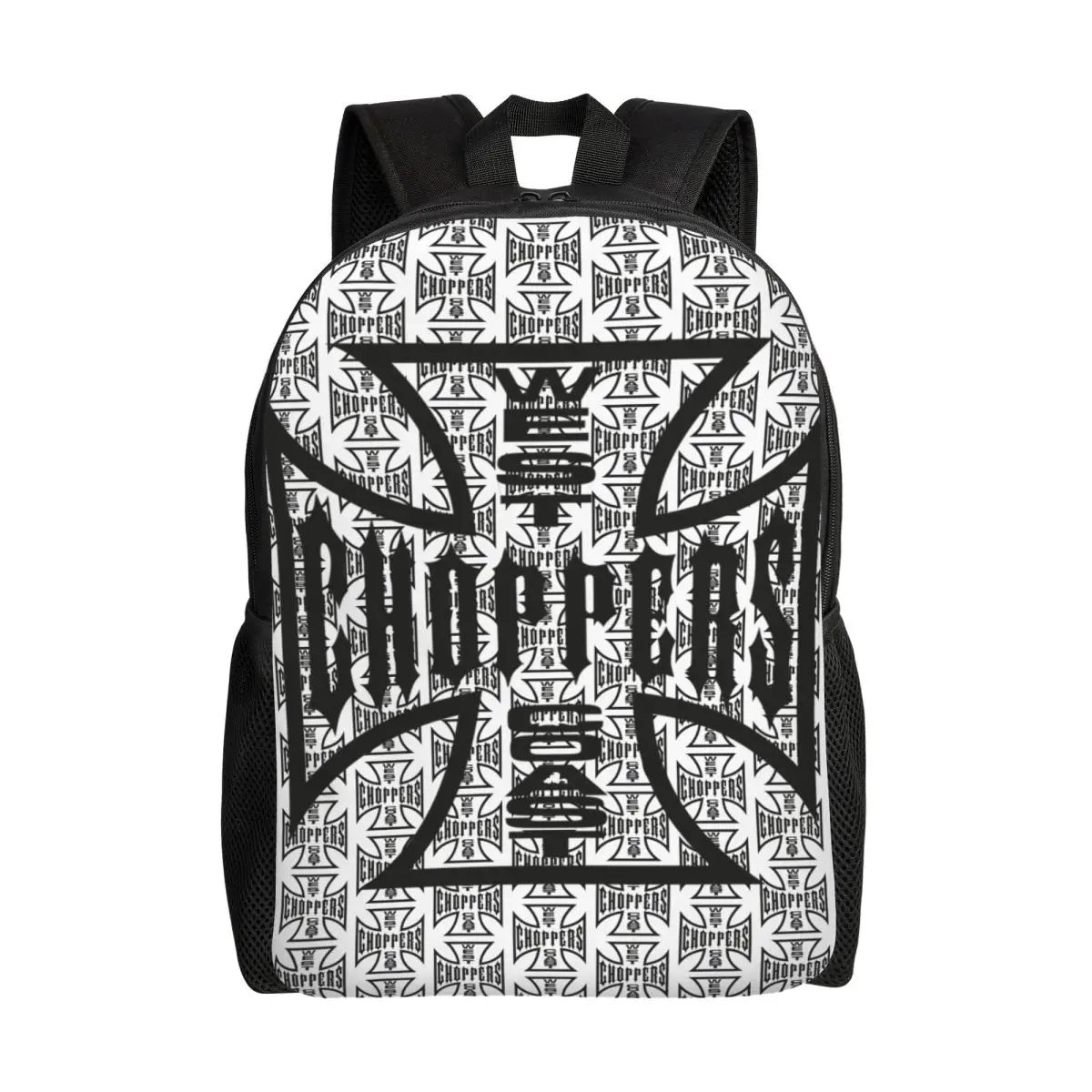 

Пользовательский рюкзак West Coast Iron Cross Choppers для женщин и мужчин, базовая сумка для книг для школьных сумок колледжа