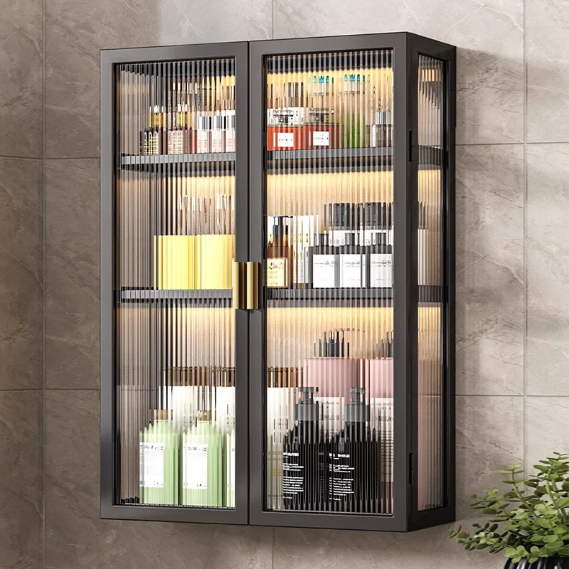 Badezimmerregal ohne Stanzen, Toiletten-Hängeschrank, Waschtisch, Lagerregal, Wandregal
