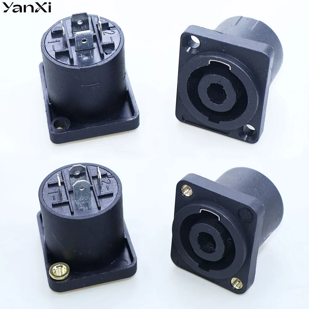 4-Pin Speakon Einbaubuchse Weiblicher Anschluss XLR Audio-Kabeladapter mit Mutter für Lautsprecher und Verstärker