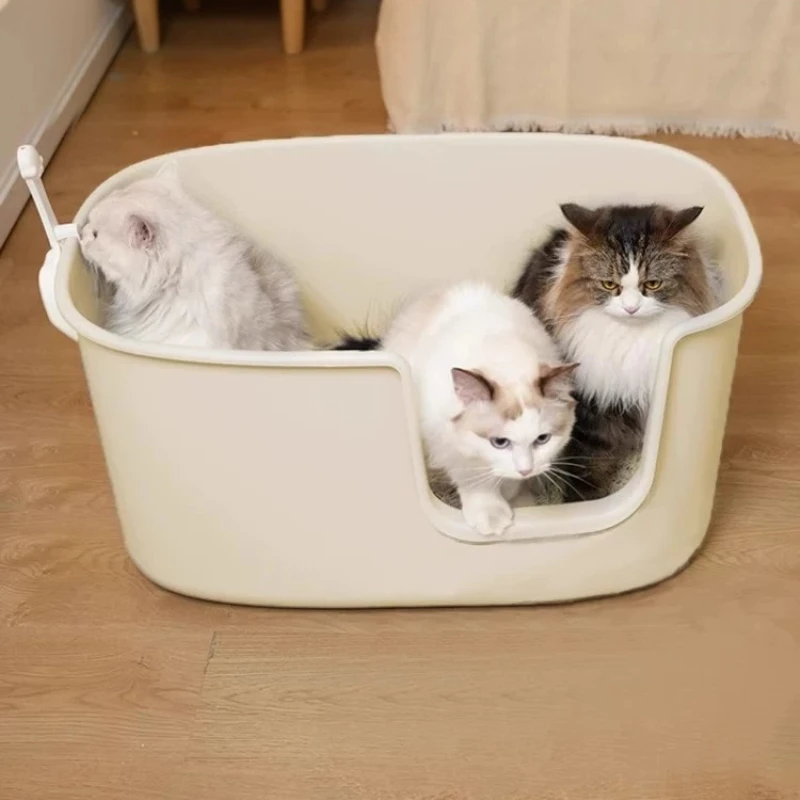 Luxury Side Entrance Training Small Litter Box open‑ended Sandbox Defecation Litter Box Hiding Large Arenero Gato Cat Supplies