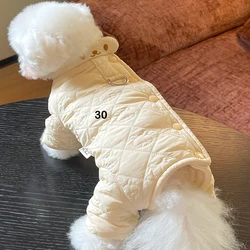 Winter Dog Clothes Jumpsuit Coat Outfit Small Dog Costumes Yorkie Pomeranian Poodle Bichon Frise Schnauzer Clothing Dog Romper