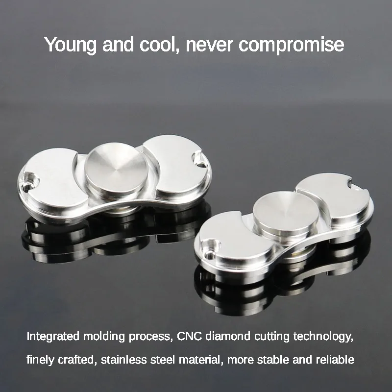 Fingertip Spinner Edc Pure Copper Finger Stainless Steel Rotating Decompression Finger Metal Decompression Adult Boy Toy