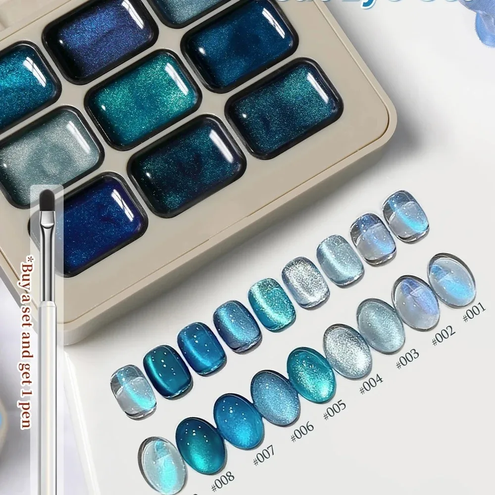 9 Colors1pc  Patting Glue Smudge Canned High Saturation Popular Semi-Solid Nail Polish Glue Nail Salon Special image 3