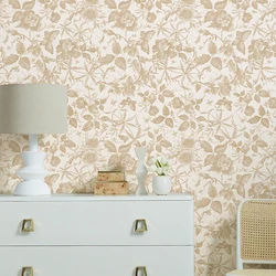 Gold Butterfly Leaves Wallpaper For Living Room Bedroom Peel And Stick Makeover Floral Vinyl Wallpaper Removable Cabinet Sticker