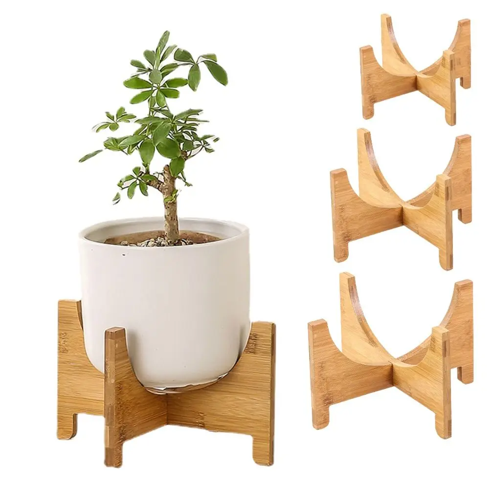 Multi-functional Wood Flowerpot Holder Crossed Shape Home Decoration Flower Pot Base Succulents Organization Gardening Supplies