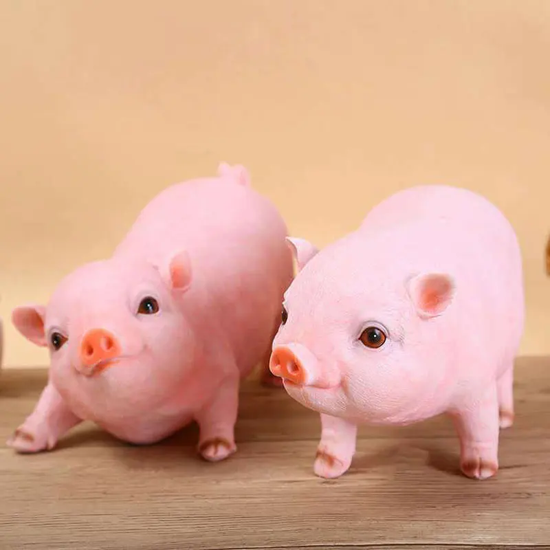 

Garden Resin Animal Figurines Pig Statue Adornment Outdoor Gardening Landscape Sculpture Decoration Simulation Piglet Ornaments