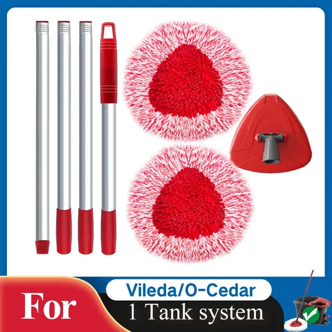 Spin Mop Replacement Parts for Vileda Turbo Mop or O-Cedar EasyWring 1 Tank System, Cleaning for Floors, Glass, Cars, RVs