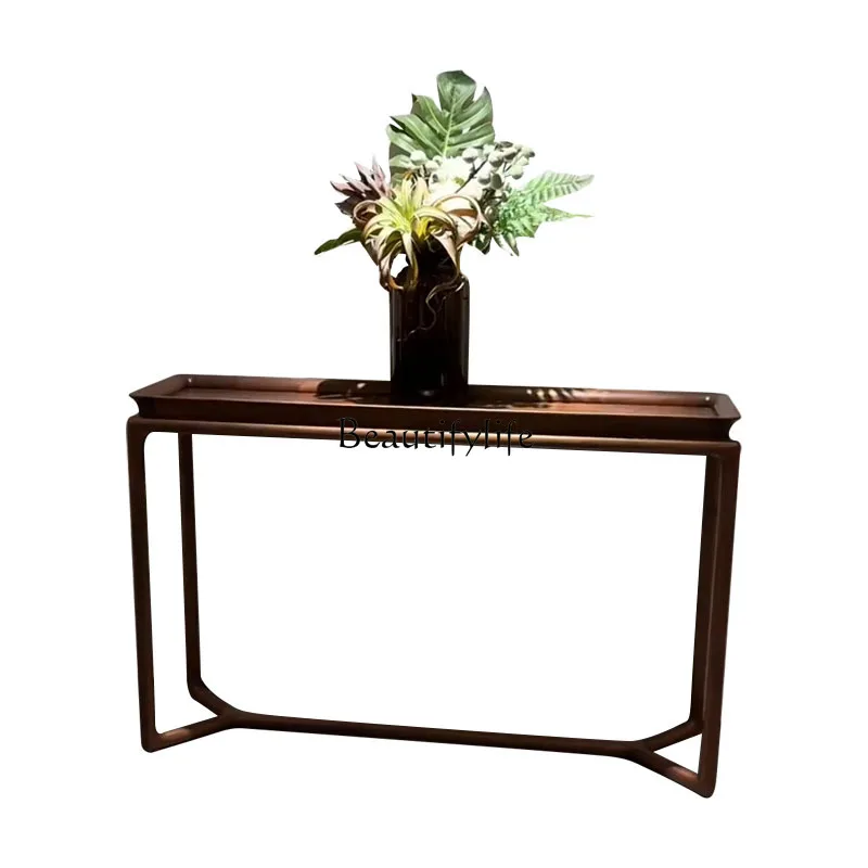 

New Chinese-style North American black walnut porch table, simple Zen table