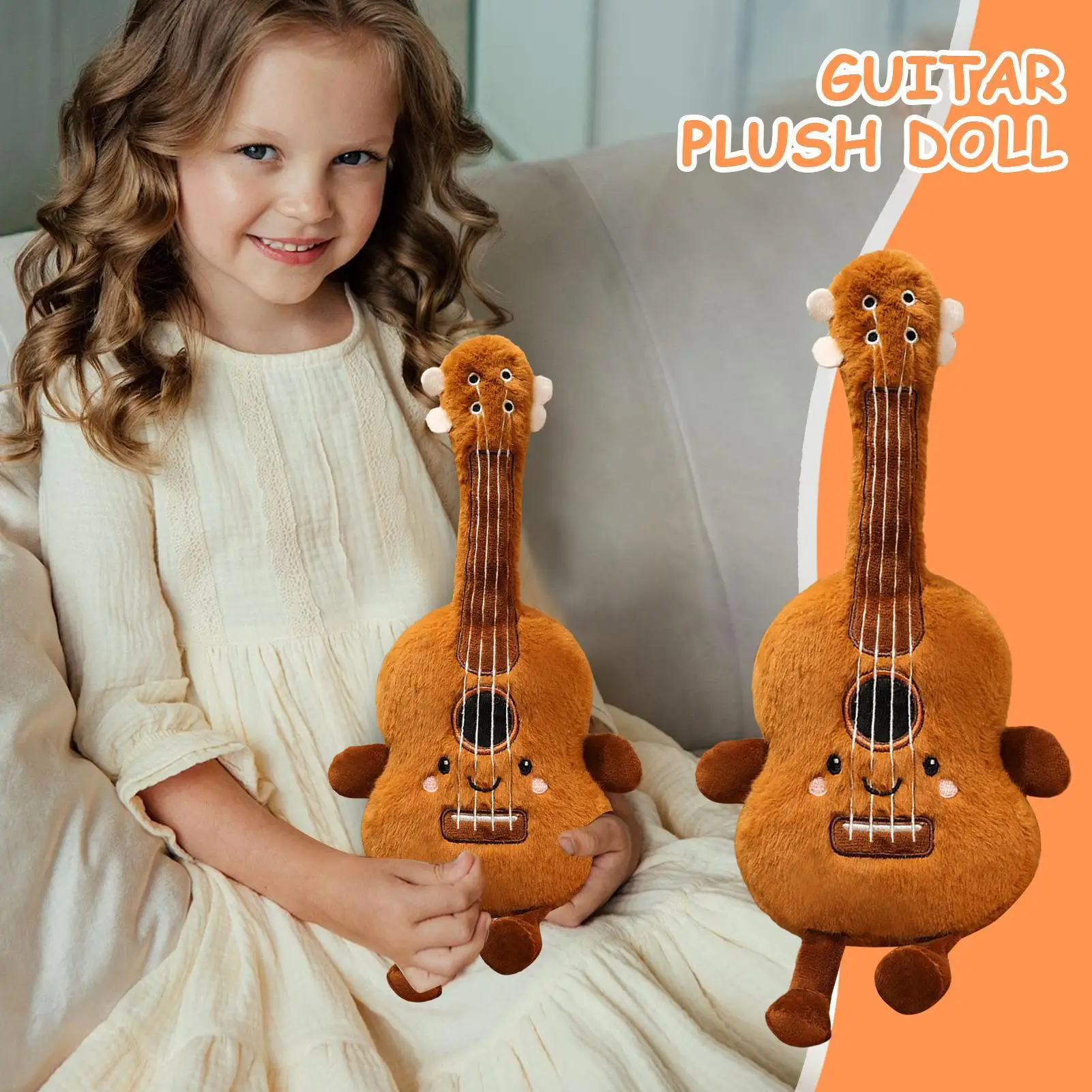 Plüsch Gitarre Instrument Stofftier Nette Gefüllte Gitarre Musikinstrument Kissen Realistische Plüsch Modell Hause Dekoration Für