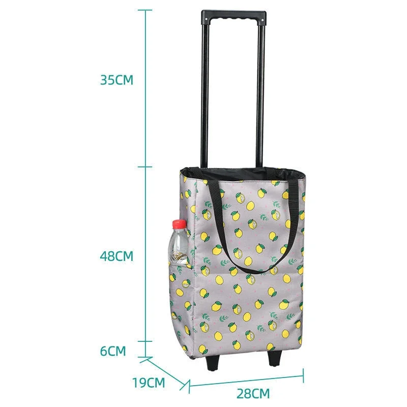 Folding Shopping Bag Women\'s Big Pull Cart Shopping Bags For Organizer Portable Buy Vegetables Trolley Bags On Wheels The Market
