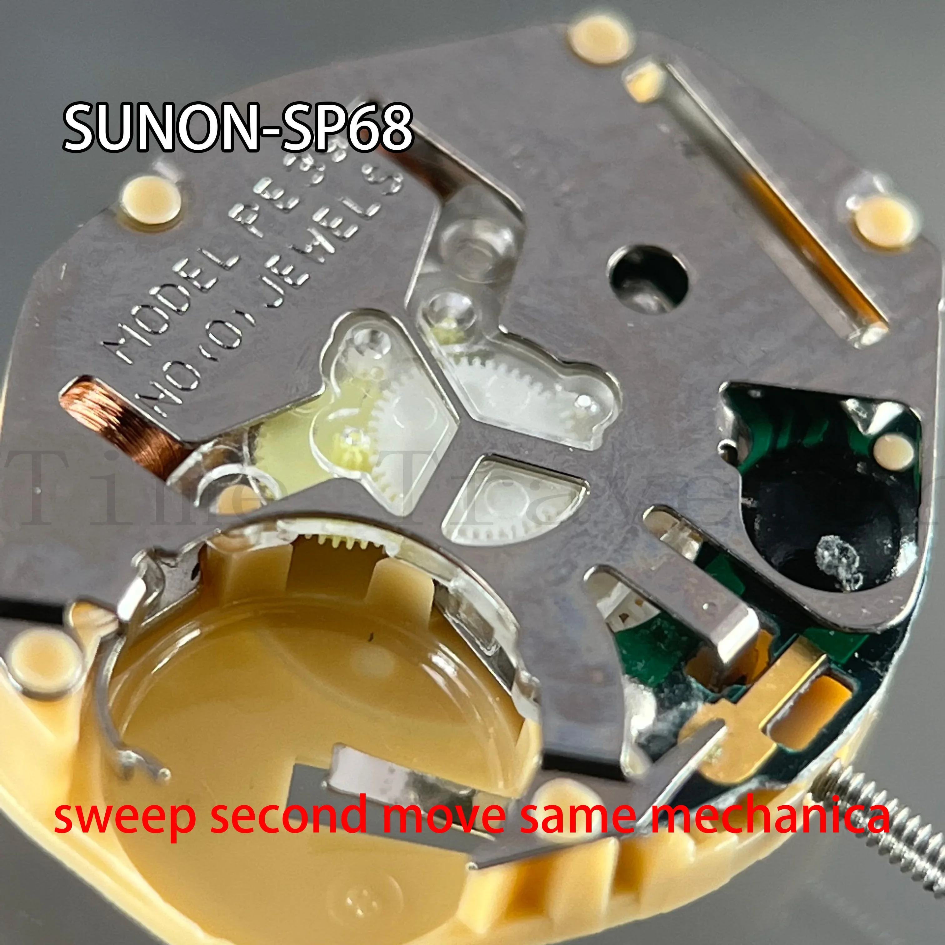 Sp68 China Sunon Beweging Quartz Beweging Sweep Tweede Beweging Dezelfde Mechanische 3 Handen Beweging