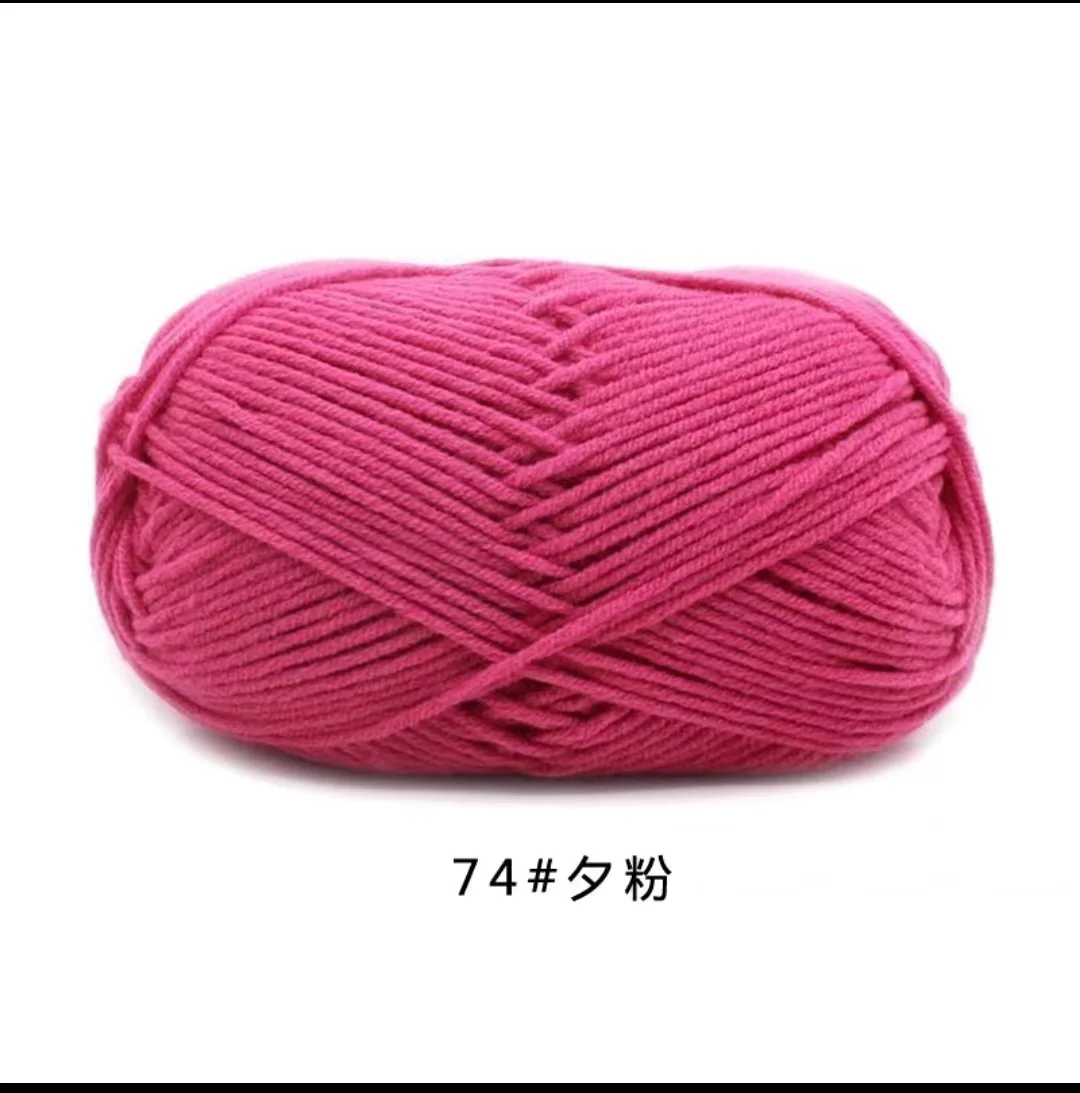 40-50 g/set 4ply Melk Katoen (80%) Breigaren Handwerken Geverfd Lanas Voor Gehaakte Ambachtelijke Trui Hoed Poppen tegen Lage Prijs