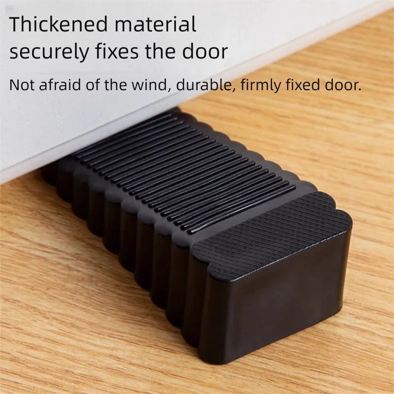 Reusable Silicone Door Stop Wedge Shock Absorbent Anti-Collision Hand Door Stopper for Home Office Safety Protection