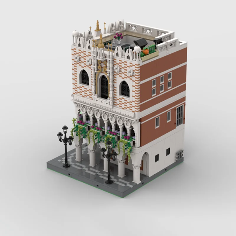 10262 Uds. MOC palacios y puentes de Venecia paisaje de ciudad acuática arquitectura europea punto de referencia clásico DIY modelo de bloques de construcción regalo