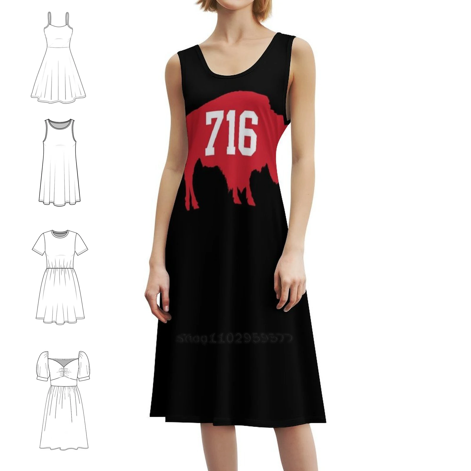 716 vestido rojo bohemio elegante moda elegante vestido de fiesta de boda en la playa billetes Mafia fútbol Josh Allen vestido para niñas