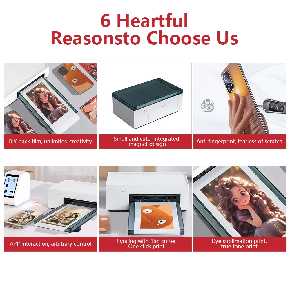 Diy Customized Back Skin Printable Mobile Phone Films Sticker Printer for Screen Protector Cutting Machine