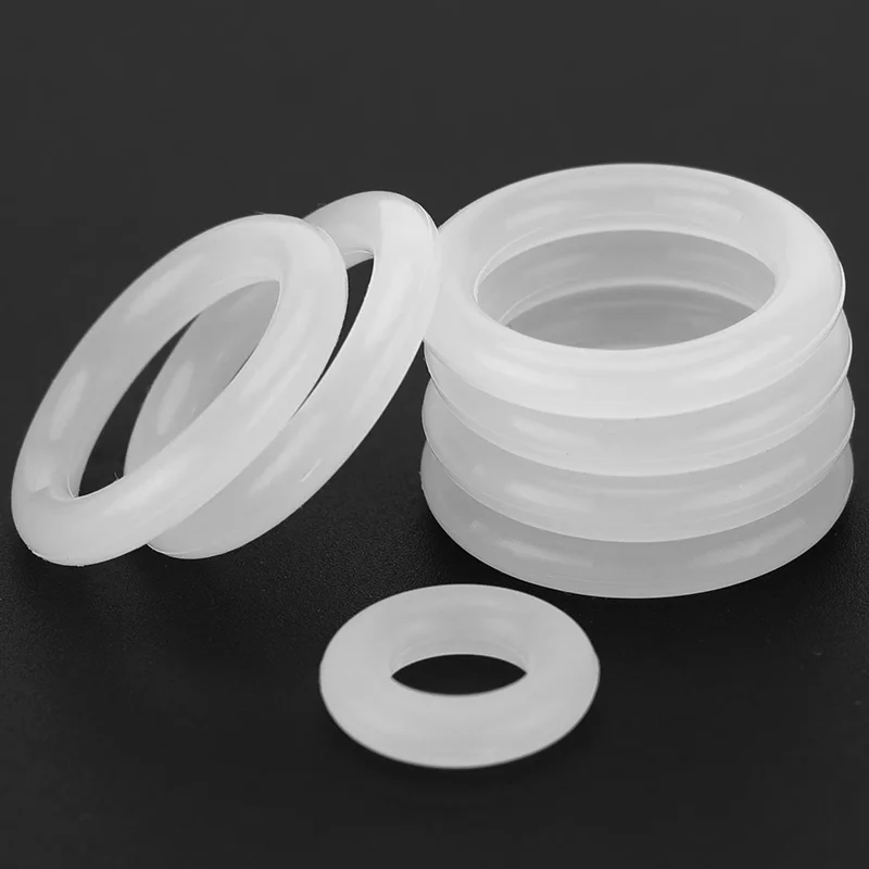 

20Pcs VMQ White Silicone O-Ring ID3.1mm Wire Diameter 1-5mm Seal Rubber Waterproof High Temperature Resistant Flexible