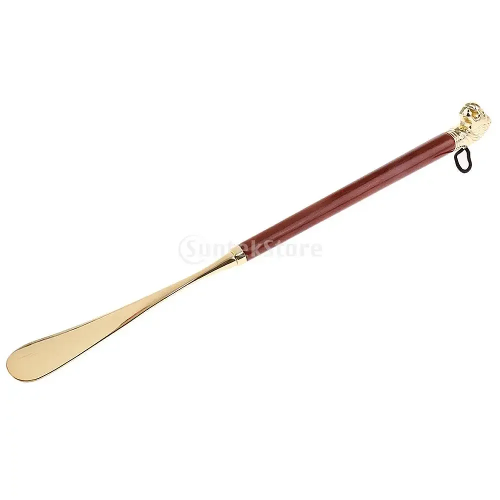 High Quality 49cm Long Shoe Horn Metal Handle Shoehorn Metal Durable and Lightweight Shoes Horns Elderly Shoe Dressing Aid