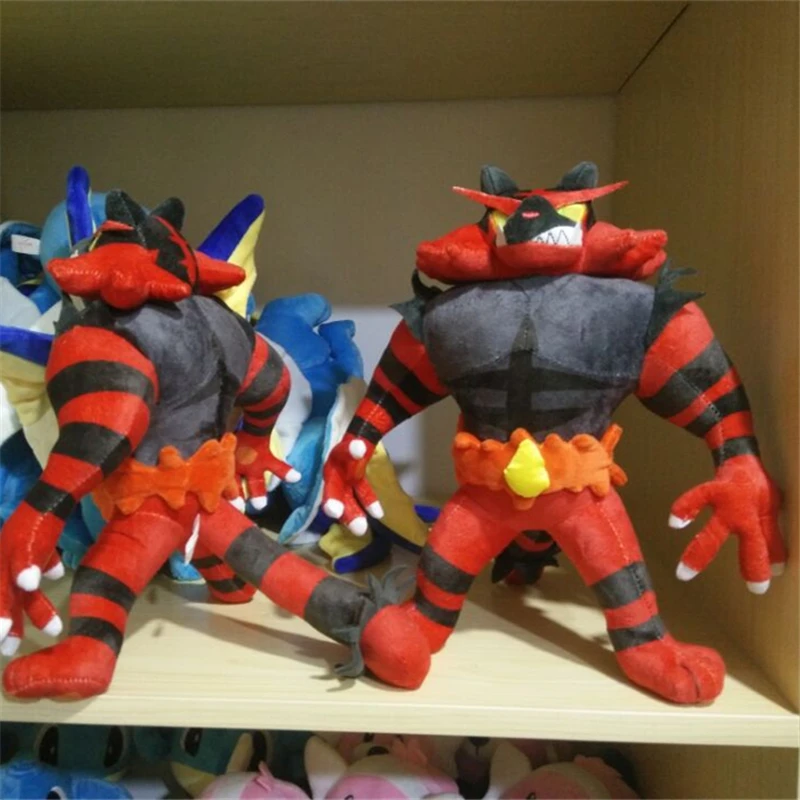 40ซม.น่ารัก Incineroar ตุ๊กตาญี่ปุ่น Anime Alola Region King Of Fire Tiger ตุ๊กตาหนานุ่มการ์ตูนเกม Plushies สำหรับแฟนๆ cos Prop