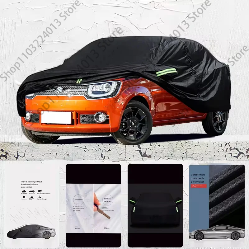 For Suzuki Ignis Anti-UV Sun Shade Rain Snow Resistant Black Cover Dustproof Car umbrella Full Car Cover Outdoor Protection