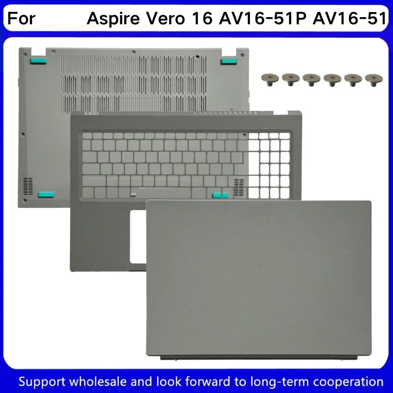 

New For Kailxuling Aspire Vero 16 AV16-51P AV16-51 LCD Back Cover Rear Lid / Upper Case Palmrest Cover / Bottom Case Base Cover